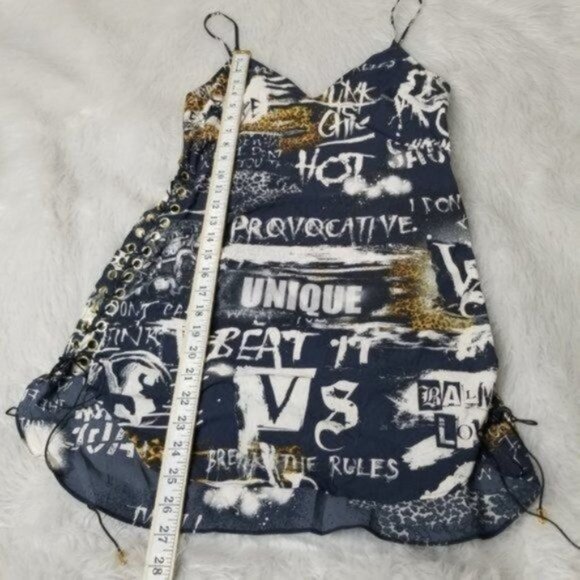 Balmain Rare Collab x Victoria's Secret Punk Angel Tank Slip Dress Medium - Picture 6 of 10